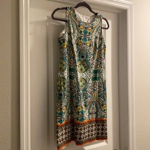 London Times Floral Printed Shift Dress